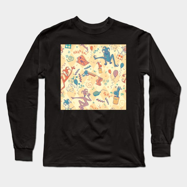 Court Jester Long Sleeve T-Shirt by NeonBo